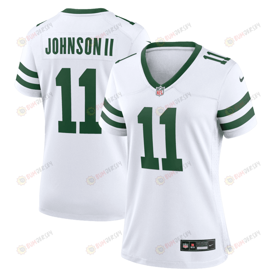 Jermaine Johnson II 11 New York Jets Women's Alternate Game Jersey - Spotlight White
