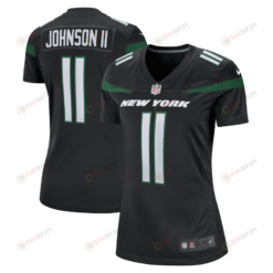 Jermaine Johnson II 11 New York Jets Women's Alternate Game Jersey - Stealth Black