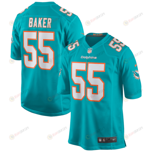 Jerome Baker 55 Miami Dolphins Game Men Jersey - Aqua