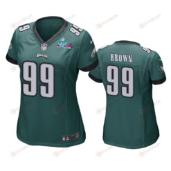 Jerome Brown 99 Philadelphia Eagles Super Bowl LVII Game Jersey - Women Green