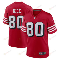 Jerry Rice 80 San Francisco 49ers Retired Alternate Game Jersey - Scarlet