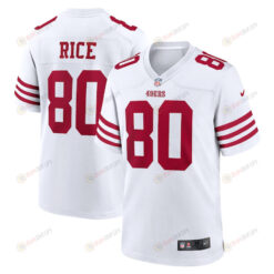 Jerry Rice 80 San Francisco 49ers Retired Player Game Jersey - White