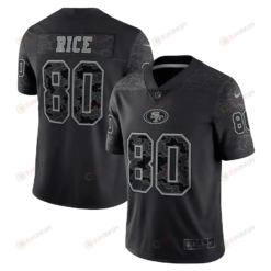 Jerry Rice 80 San Francisco 49ers Retired Player RFLCTV Limited Jersey - Black