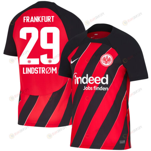 Jesper Lindstr?m 29 Eintracht Frankfurt 2023-24 Home Men Jersey - Red