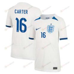 Jess Carter 16 England 1 Star Women's National Team 2023-24 World Cup Home Jersey