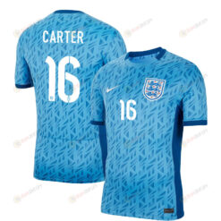 Jess Carter 16 England Women's National Team 2023-24 World Cup Away Men Jersey