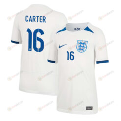 Jess Carter 16 England Women's National Team 2023-24 World Cup Home Jersey