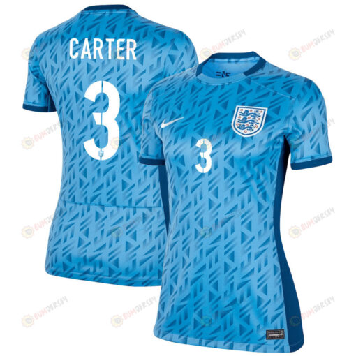 Jess Carter 3 England Women's National Team 2023-24 World Cup Away Women Jersey