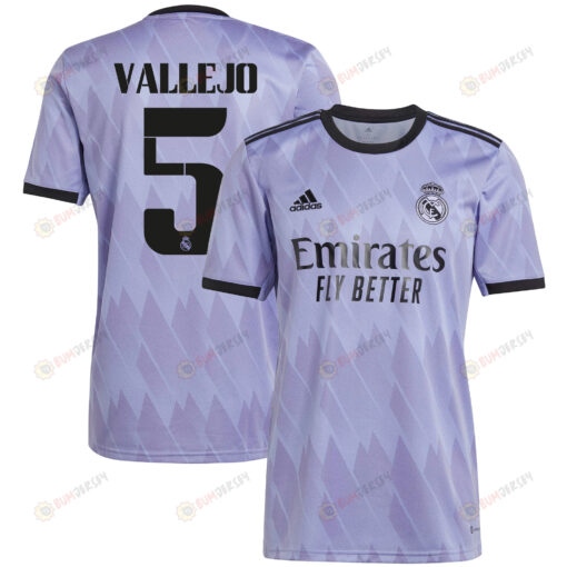 Jes?s Vallejo 5 Real Madrid 2022/23 Away Men Jersey - Purple