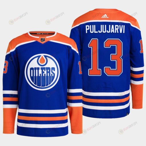 Jesse Puljujarvi 13 Edmonton Oilers Blue Jersey 2022-23 Primegreen Home
