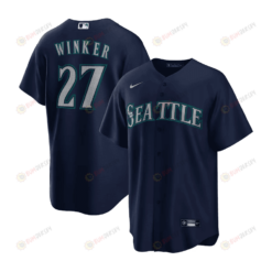 Jesse Winker 27 Seattle Mariners Alternate Men Jersey - Navy