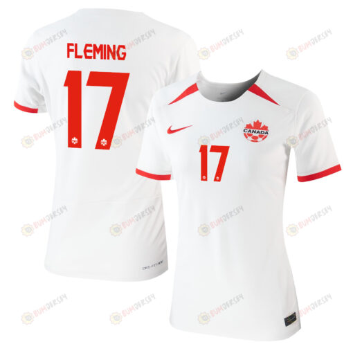 Jessie Fleming 17 Canada Women's National Team 2023-24 World Cup Away Women Jersey