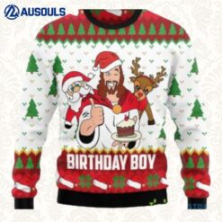Jesus Birthday Boy Ugly Christmas Sweater for Men & Women Ugly Sweaters For Men Women Unisex