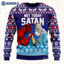 Jesus Not To Day Satan Boxing Day Christmas Ugly Sweaters For Men Women Unisex