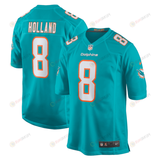 Jevon Holland 8 Miami Dolphins Game Men Jersey - Aqua