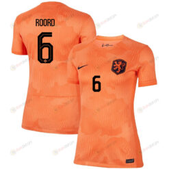 Jill Roord 6 Netherlands Women's National Team 2023-24 World Cup Home Women Jersey