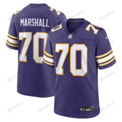 Jim Marshall 70 Minnesota Vikings Classic Retired Men Jersey - Purple