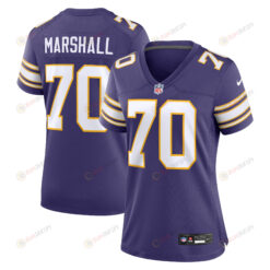 Jim Marshall 70 Minnesota Vikings Women's Classic Retired Jersey - Purple