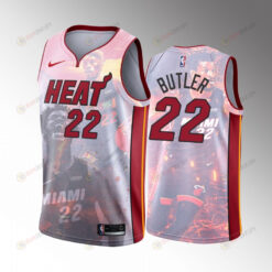 Jimmy Butler 22 Buckets Highlights Miami Heat White Printing Men Jersey Special