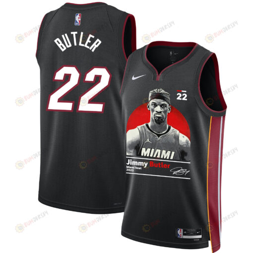 Jimmy Butler 22 Miami Heat Heart And Soul 2023 Champions Swingman Jersey - Black