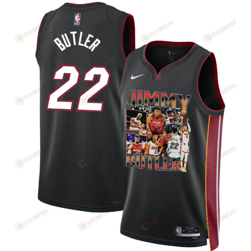 Jimmy Butler 22 Miami Heat Scoring Machine 2023 Champions Swingman Jersey - Black