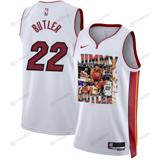 Jimmy Butler 22 Miami Heat Scoring Machine 2023 Champions Swingman Jersey - White