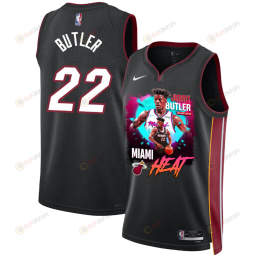 Jimmy Butler 22 Miami Heat's Gritty Leader 2023 Champions Swingman Jersey - Black