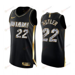 Jimmy Butler Heat 22 2022 Playoffs Jersey Black Golden Diamond Edition