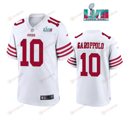 Jimmy Garoppolo 10 San Francisco 49Ers Super Bowl LVII Men's Jersey- White