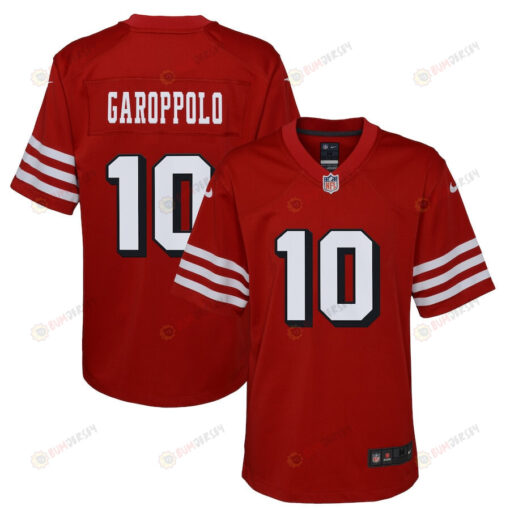 Jimmy Garoppolo 10 San Francisco 49ers Youth Alternate Game Jersey - Scarlet