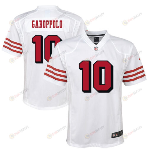Jimmy Garoppolo 10 San Francisco 49ers Youth Color Rush Player Game Jersey - White