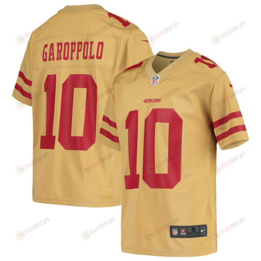 Jimmy Garoppolo 10 San Francisco 49ers Youth Inverted Game Jersey - Gold