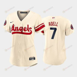 Jo Adell 7 Los Angeles Angels Cream 2022-23 City Connect Women's Jersey