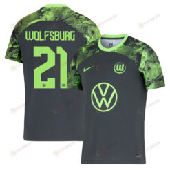 Joakim M?hle 21 VfL Wolfsburg 2023-24 Away Men Jersey - Black