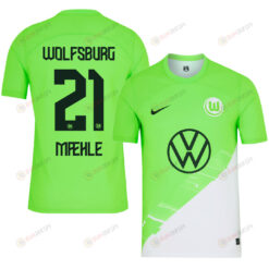 Joakim M?hle 21 VfL Wolfsburg 2023-24 Home Men Jersey - Green
