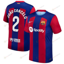 Joao Cancelo 2 Barcelona 2023/24 Home Stadium Player Men Jersey - Royal