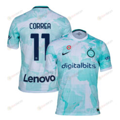 Joaqu?n Correa 11 Inter Milan 2022/23 Away Men Jersey - Light Green