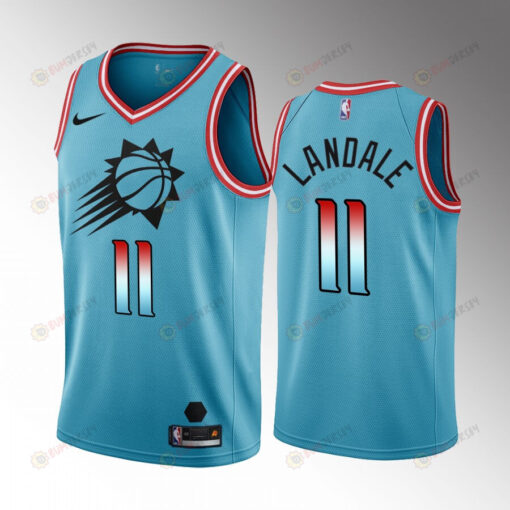 Jock Landale 11 Phoenix Suns 2022-23 City Edition Blue Jersey