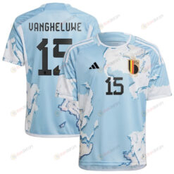 Jody Vangheluwe 15 Belgium 2023 National Team Away Youth Jersey