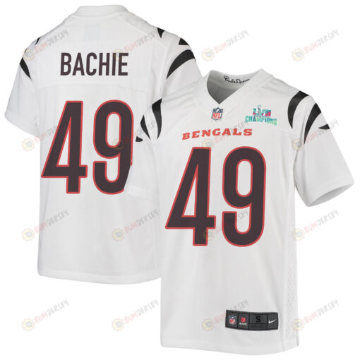 Joe Bachie 49 Cincinnati Bengals Super Bowl LVII Champions Youth Jersey - White