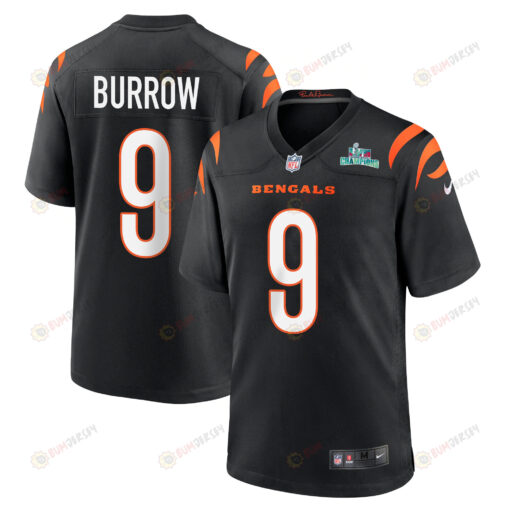 Joe Burrow 9 Cincinnati Bengals Super Bowl LVII Champions Men's Jersey - Black