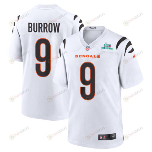 Joe Burrow 9 Cincinnati Bengals Super Bowl LVII Champions Men's Jersey - White