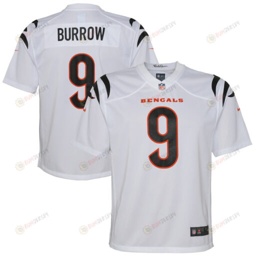 Joe Burrow 9 Cincinnati Bengals Youth Jersey - White