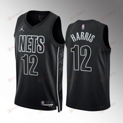 Joe Harris 12 2022-23 Brooklyn Nets Black Statement Edition Men Jersey Swingman