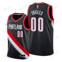 Joe Ingles 00 Portland Trail Blazers 2022 Icon Edition Black Jersey Diamond Badge - Men Jersey