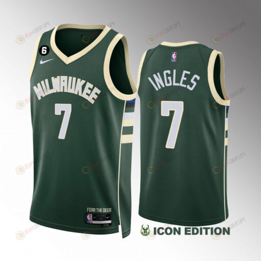 Joe Ingles 7 2022-23 Milwaukee Bucks Green Icon Edition Jersey Swingman