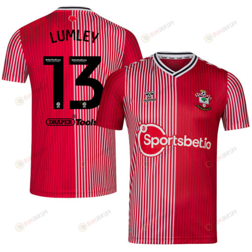 Joe Lumley 13 Southampton FC 2023/24 Home Men Jersey - Red