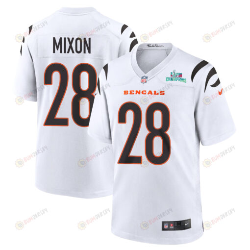 Joe Mixon 28 Cincinnati Bengals Super Bowl LVII Champions Men's Jersey - White