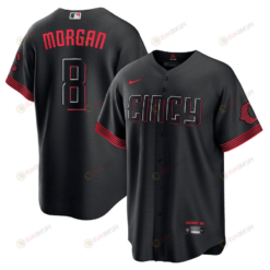 Joe Morgan 8 Cincinnati Reds 2023 City Connect Men Jersey - Black