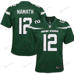 Joe Namath 12 New York Jets Youth Jersey - Gotham Green